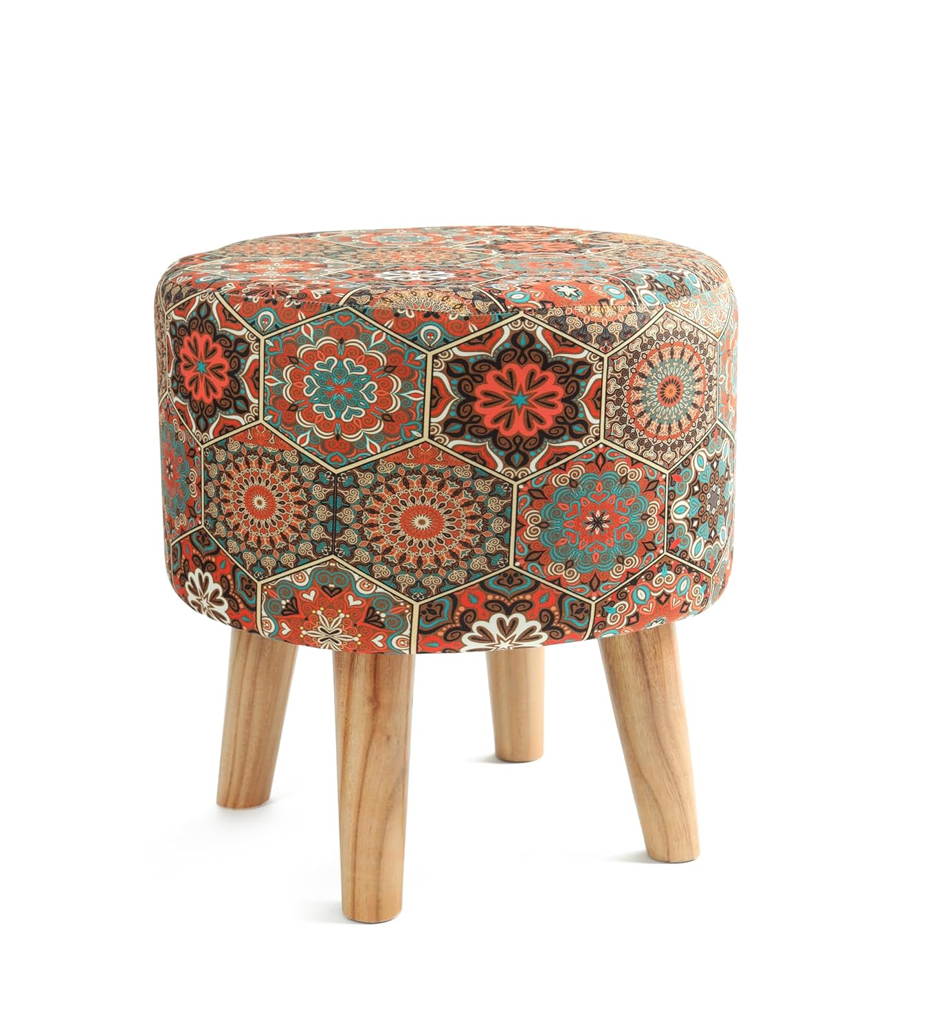NACIA Printed Ottoman Stool