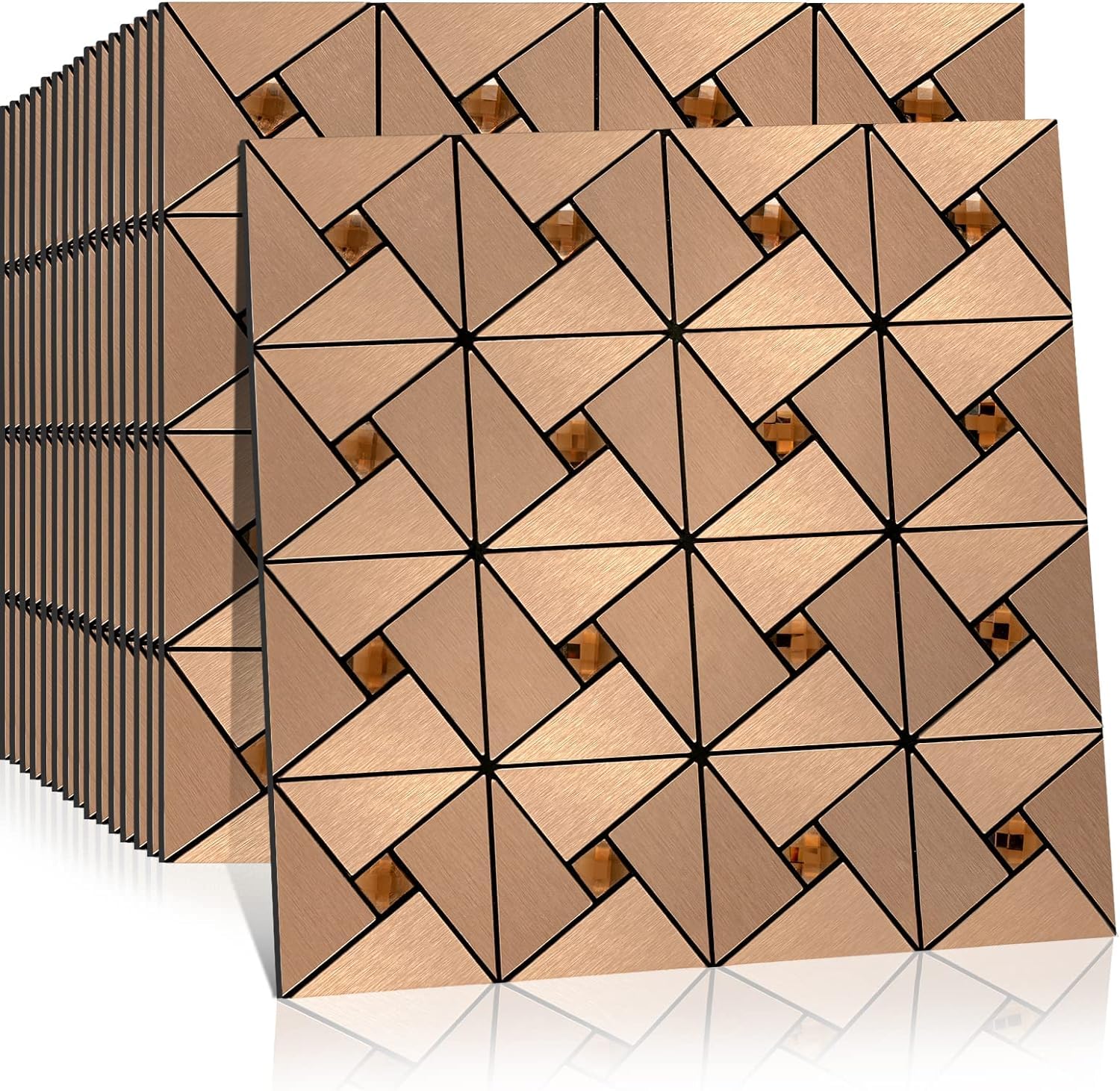 Peelable Backsplash Metal Mosaic Tiles